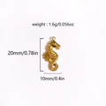 Golden seahorse pendant dimensions 20mm by 10mm weighing 1.6g for DIY jewelry making - Seahorse Shape (Style 10)