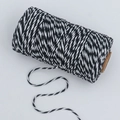 Black and white baker's twine cotton string roll for DIY gift wrapping and crafts - Black and White / 2mm*100 Yards