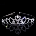 Macro shot of sparkling rhinestones and silver metal claw chain on the crown detail - Style FG014