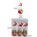 Christmas snowman ornament in red and white glitter finish with dimensions and packaging - Snowman (3 pieces/box)