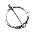 Vintage silver Celtic knot penannular brooch pin for sweaters and coats in metal finish - D-992 Antique Tin