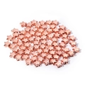Dettaglio di perline metalliche a forma di stella in oro rosa per gioielli DIY - 6mm/100pz / Oro Rosa Scuro