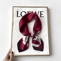 Elegant burgundy silk square scarf featuring white floral patterns and brown borders - 70*70cm / 31205-Wine Red White Floral