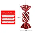 Ornamento natalizio a forma di caramella rossa e bianca 18 cm in PVC dipinto - 18cm Rosso Quadrato a Righe Diagonali / 1 Pezzo