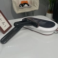 White and brown portable spray mop by JINTAN with black handle and charging base set - Spray Mop Set (1 Rod + 1 Soft Cotton Head) / Black