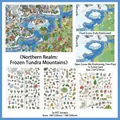 3D scenic PET sticker set with North Pole frozen mountain theme for DIY crafts - Northern Territory - Frozen Mountains (open For Business Today #39)