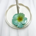 Gradient green flower hair claw clip with resin finish for beach vacation styling - Gradient Blue (Rolled Flower)