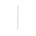 White macaron retractable gel pen with a minimalist design and smooth plastic body - White