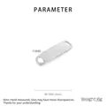 50x12mm Edelstahl-Anhänger in gebogener Rechteckform mit zwei Löchern für DIY-Schmuck - 12mm Breite (KLJ8423-Z)