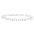 Minimalist 4mm transparent crystal stone bead elastic bracelet for men with round beads - White Crystal
