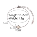 Bracciale in acciaio inossidabile argento con opale e misura della taglia lunga 18+5cm - Set da 3 Pezzi Opale a Petalo Ovale Retro (N3039-E7257-B0355-Silver White)