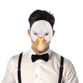 Creative white swan half-face mask with yellow beak for Halloween and carnival parties - White Duck Style (EDA18007B)