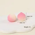 Mini melocotón squishy de TPR rosa degradado, tamaño 1x1cm y peso 1g, juguete antiestrés - Melocotón Rosa
