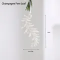 Glittery white acrylic leaf ornament for Christmas tree decor, height 14cm width 5cm - Champagne Leaf