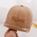 Detailed embroidery of bear icon and text on soft camel baby outdoor sun hat - 48cm(6-24 Months) / Bear Style - Dark Khaki