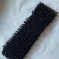 Premium black chenille mop refill pad featuring high-density absorbent microfibers - Black