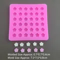 Moule en silicone cerisier avec 36 cavités et petits échantillons de fleurs - Moule Fleur de Cerisier 36 Trous