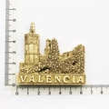 Valencia Spain 3D resin fridge magnet souvenir showing size dimensions 6.5x5.5cm - Valencia Spain