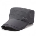 Casquette militaire grise à séchage rapide avec mesh respirant et broderie sport - Réglable / gris foncé