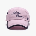 Baseballkappe in Rosa und Marineblau mit Lucky Clover Stickerei und 5-Panel-Design - Rosa