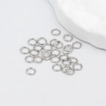DIY jewelry finding silver plated open jump rings made of durable metal material - Flat Ring 0.8x7mm / Platinum Color