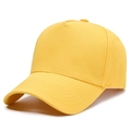 5-panel structured baseball cap in bright yellow cotton twill with reinforced brim - Adjustable / Yellow