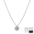Moissanite pendant necklace in S925 sterling silver with GRA certificate on white background - 2 Carat Moissanite (D Color/VVS1) / Silver