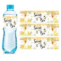 Water bottle labels with honey bee theme and 'Sweet as can Bee' artistic text design - Water Bottle Stickers 10PCS