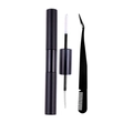 Dual-ended eyelash glue and precision tweezers set for professional DIY lash extensions - Black Bond & Seal + Tweezer Set