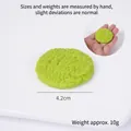 Green fake cookie keychain model with 4.2cm diameter and realistic texture - Matcha Green Round Cookie - No Ring