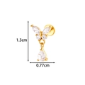Goldener Schmetterlings-Ohrstecker aus Titanstahl mit Zirkonia-Tropfen-Anhängern - 8# Schmetterlings-Tropfen-Stil (2623-8# Gold)
