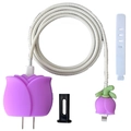 Purple tulip protector kit for 18W/20W charger adapter and USB charging cable - Tulip Purple / Five-Piece Set