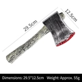 Realistic Halloween toy axe with fake blood stains for costume props, size 29.5cm - Blow-molded Toy Axe