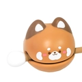 Lindo adorno de escritorio Shiba Inu marrón con orejas blancas y mango sobre fondo blanco - 2599-A Panda Rojo