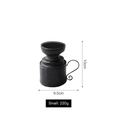 Vintage black iron decorative vase small size 10cm height with rustic metal finish - Kerosene Lamp Candle Holder - Small