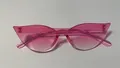 Pink semi-transparent cat eye sunglasses with lightweight resin frame for women - Gradient Pink