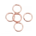 Five pieces of rose gold plated metal key rings in a creative flower arrangement - 25mm / Rose Gold