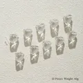 Set of 10 clear acrylic 3cm snowflake crystals for Christmas tree decoration - Diamonds 10Pcs