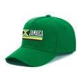 Grüne Baseballkappe mit Jamaika-Stickerei und Flagge, klassischer 5-Panel-Sportstil - Grün