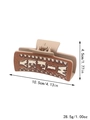 Brown matte Western WIFEY claw clip for women, cowboy style hair accessory, 10.5cm long - 90039-WIFE Letter