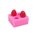 Pink silicone mold for realistic strawberry shaped cake decorations and DIY crafts - 1# Strawberry - Pink