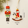 Nußknacker-Soldat Holz-Weihnachtsschmuck Set mit Pferd- und Trommelfiguren - Nussknacker-Soldat 2-Teiliges Set