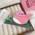 Cute pink bird-shaped acetate hair claw clip for women's creative animal hair accessories - Pink