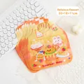 Gelbe Cartoon-Snacktasche mit Gourmet-Shop-Dessert-Druck und Griff, Größe 20x18x11 cm - Köstliches Dessert