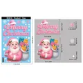 Christmas gingerbread man and Santa Claus sticker set size chart showing 20x30cm dimensions - BQ616