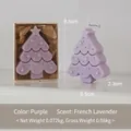 Purple Christmas tree scented candle in French Lavender scent with gift box packaging - Christmas Tree Purple (French Lavender)