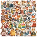 50pcs fairy tale animal stickers in space and adventure themes for DIY decoration - Illustration Animals 5 (SJS278) / 50 Sheets