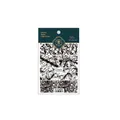 Minimalist TS-707 nail art sticker featuring natural black marble smoke line patterns - Standard Adhesive Material / Natural Black Line (TS-707)
