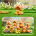 Cute Capybara resin figures set in various outfits featuring 8 regular and 1 hidden style - -361 Pig Gate Wishing Farm Box 8 / Whole Box