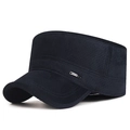 Gorra de invierno para hombre azul marino con forro grueso y placa de deporte - Ajustable / Azul marino